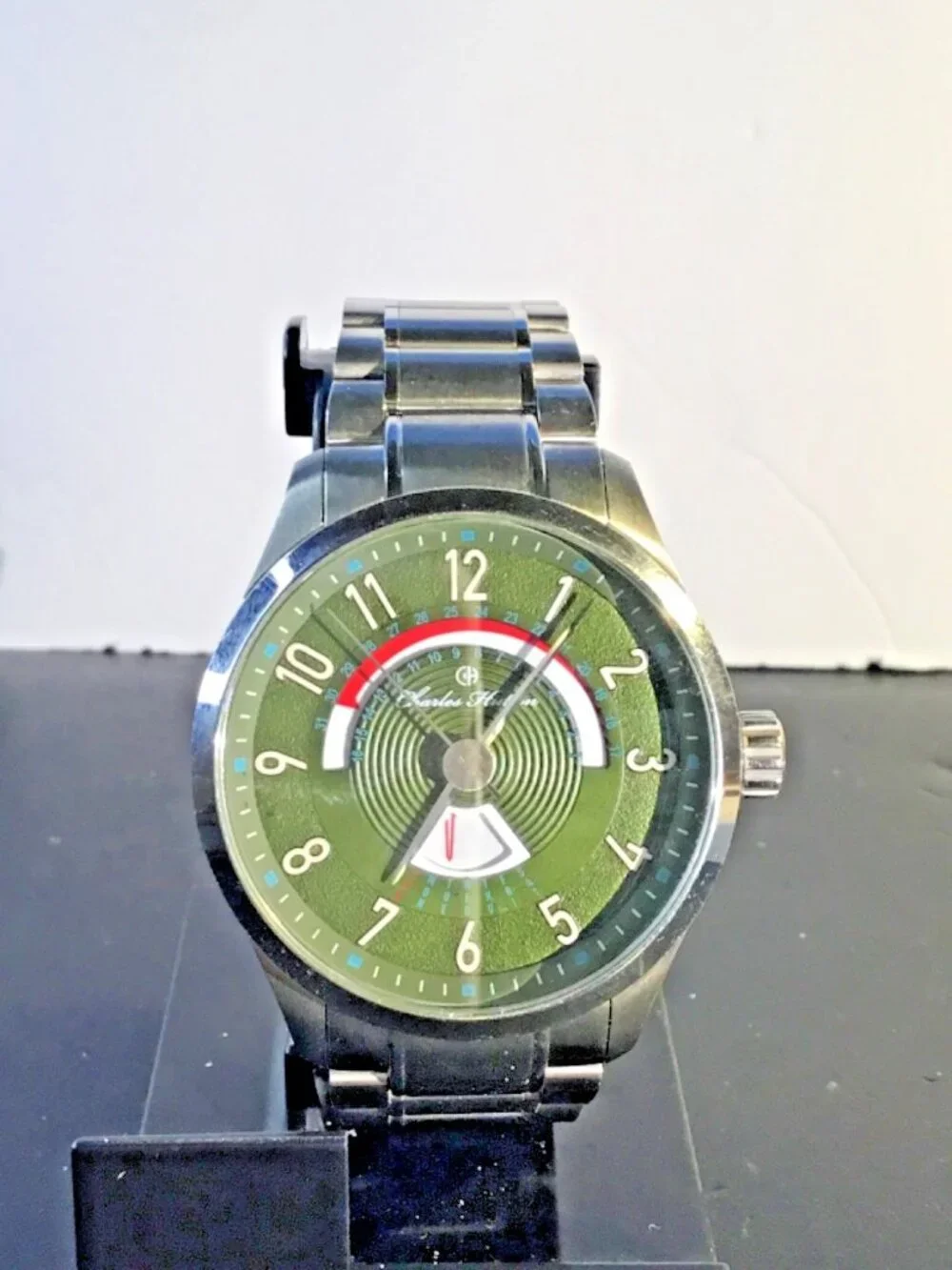 Charles Hutton Longbridge Men’s Watch – Stainless Steel – Day/Date – 42mm